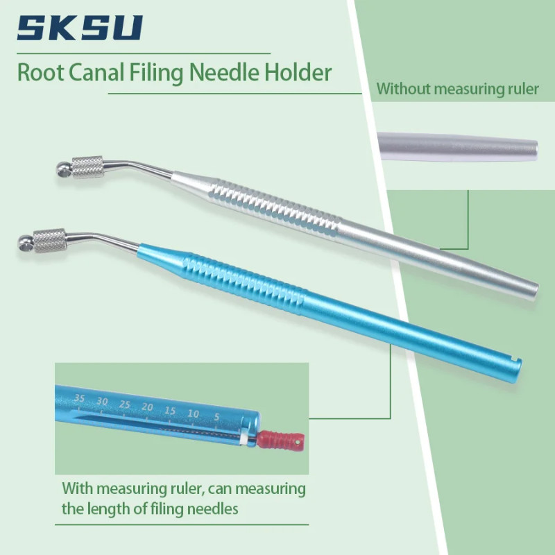 Dental Endodontic Handle File Holder, Root Canal File, Flexible Operation, Autoclaved, Aluminum All