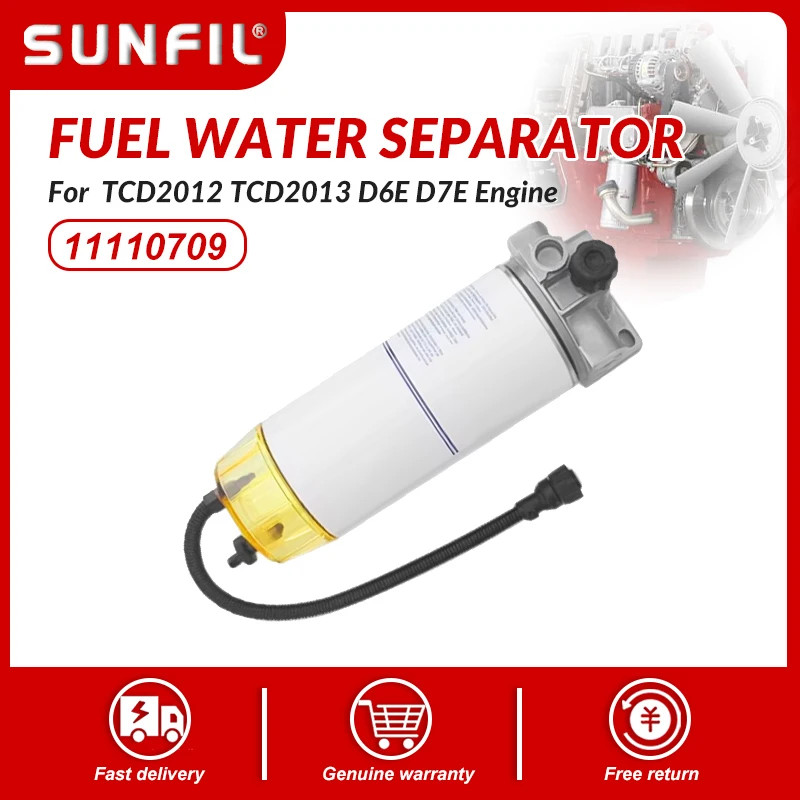 Excavator Fuel Water Separator 11110709 for TCD2012 TCD2013 D6E D7E Engine