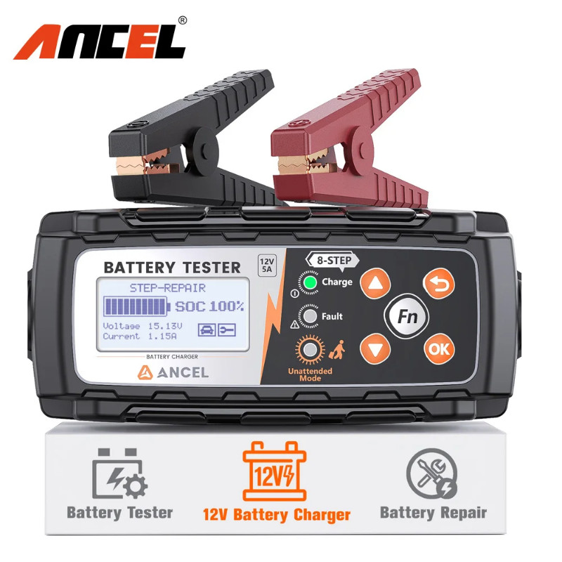 ANCEL BT521 12V Car Battery Changer 12V Battery Tester Automotive Repair for AGM GEL WET Lead Acid