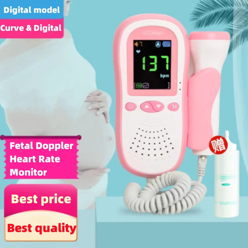 Portable Fetal Doppler Baby Monitor Fetal Heart Rate Monitor For Pregnant Women At Home Coupling Ag
