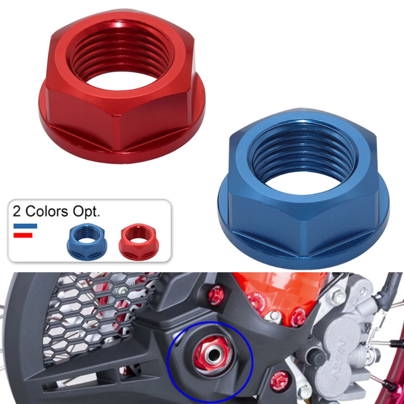 M16x1.5 Front Wheel Axle Nut Shaft Flange Nut For Honda CR125R CR250R 02-07, CRF250R 250RX 250X CRF