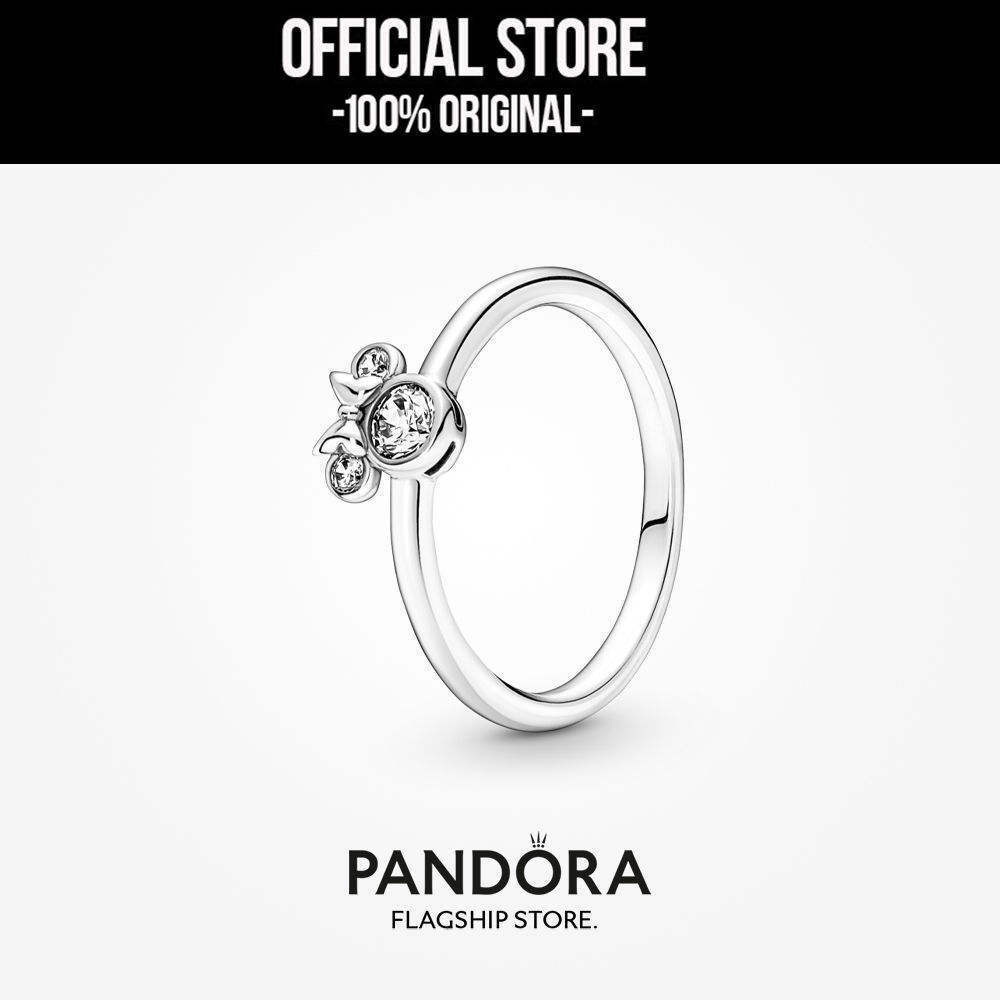 【💯สินค้าแท้💎】Pandora 14k Rose Gold Plated Sparkle & Hearts Ring ของขวัญ ที่ดี ที่สุด✨