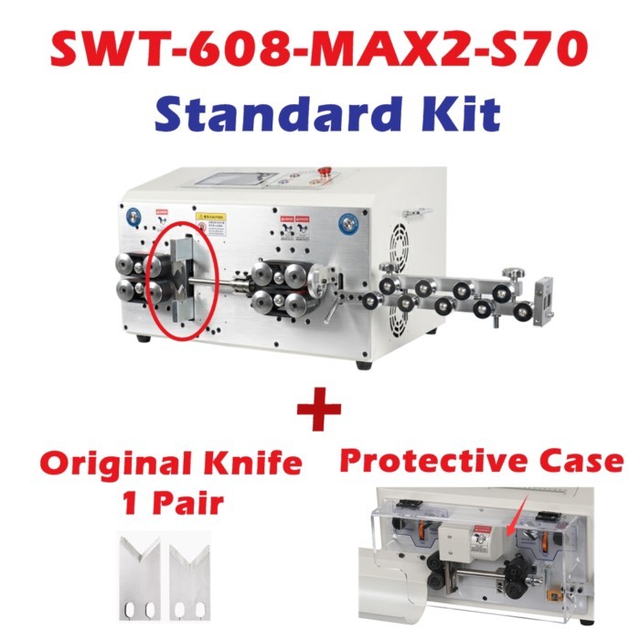 Stepper S70 Servo Motor Peeling Stripping Cutting Machine 8 Wheels 1000W SWT-608-MAX2-ST70 Touch Sc