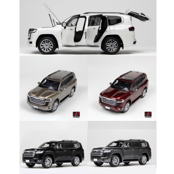 พร้อมสต็อก LCD 1: 18 Toyota Land Cruiser Land Cruiser LC300 ZX Alloy Full Driving Model