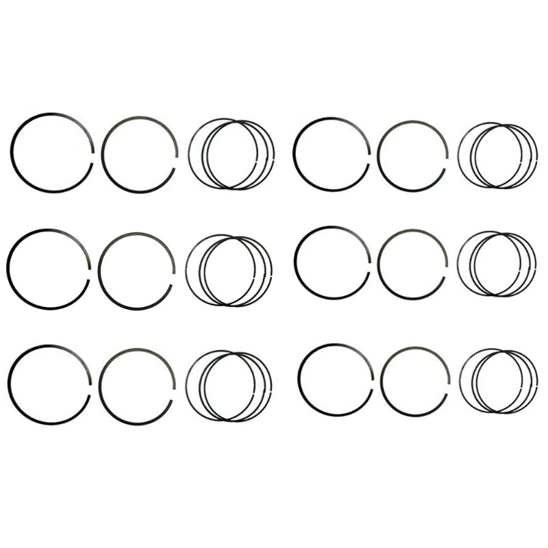 6PCS 08-705100-00 Piston Ring Set For BMW M50 B25 M52 B25 M52 B28 E36 E46 323i 328i 2.5 2.8 0870510