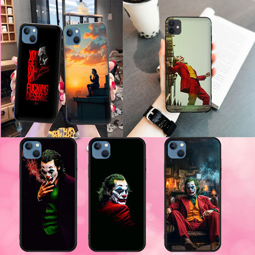 นุ่มสีดํา iPhone 5s SE 6s 6 Plus 7 8 Plus X XS XR XS Max 17 air 17pro max joker1 เคสโทรศัพท์
