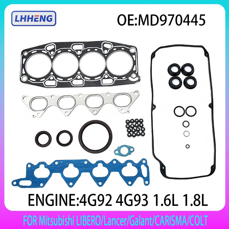 Cylinder Head Gasket Engine Valve Gasket Set MD970445 for Mitsubishi 4G92 4G93 4G63 1.6L 1.8L 2.0L