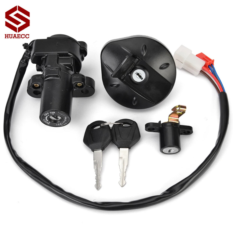 Fuel Gas Cap Ignition Switch Seat Lock with Key Kit for Yamaha XT660 XT660R XT660X XT 660 660R 660X