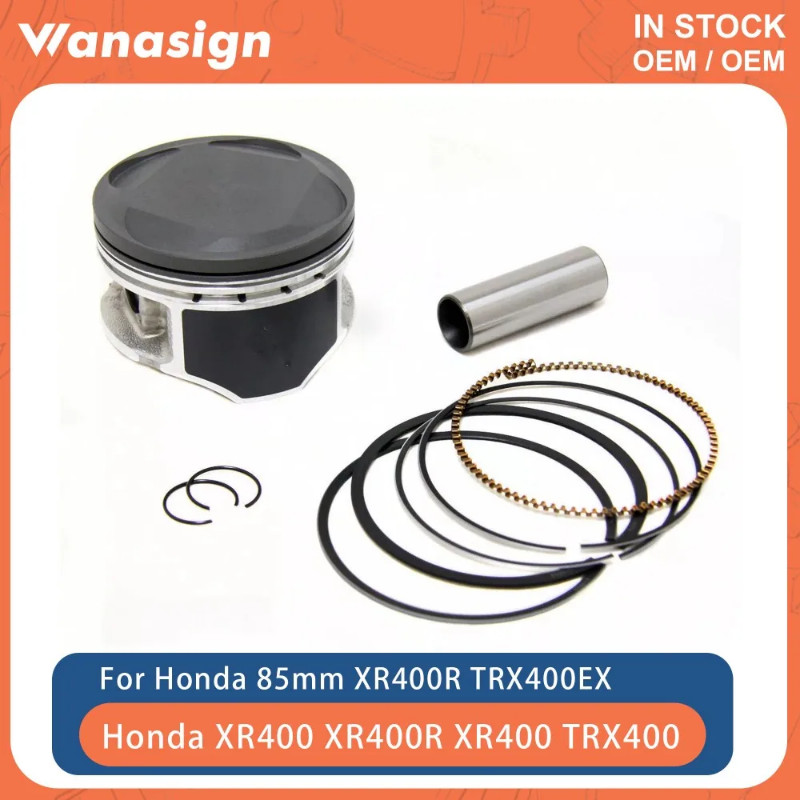 85mm Bore Motorcycle Engine Piston Kit Fit For Honda XR400 XR400R XR 400 1996-2004 TRX400 TRX400EX