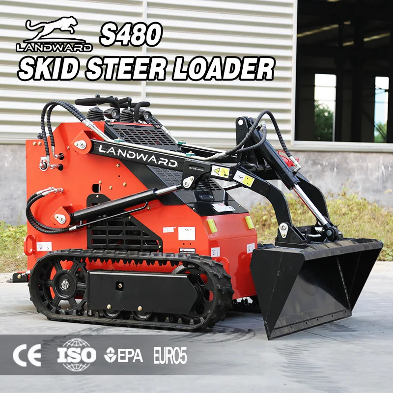 Made In China Household 4×4 Wheel Loader EPA Euro 5 Mini Skid Steer Loader Small Crawler Loader Gar