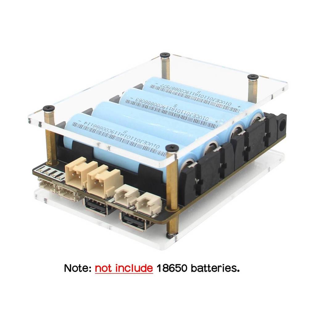 Geekworm X-UPS1 12V/5V เอาต์พุตคู่ Universal Stackable UPS Shield สําหรับ SBC Orange Pi 5/Jetson Nan