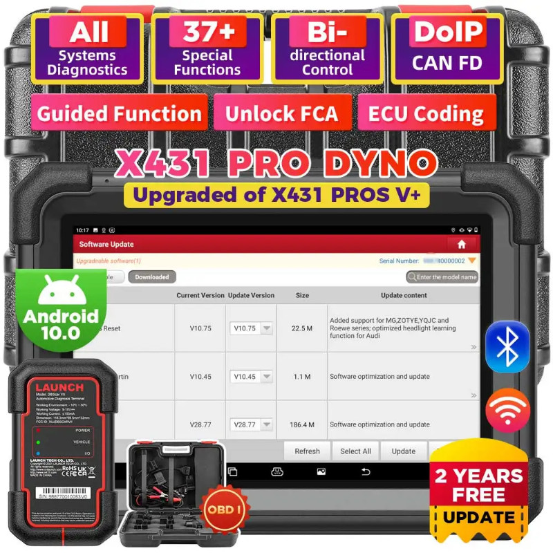 LAUNCH X431 PRO DYNO Car Diagnostic Tools OBD2 Scanner Diagnosis Automotive Car Scanner Auto scanne