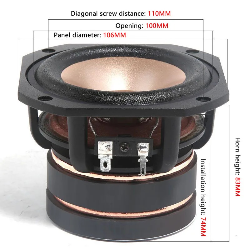 4-inch Full Frequency Speaker TV Station Dedicated Speaker 2 Generation Upgraded Vocal High Bass Do