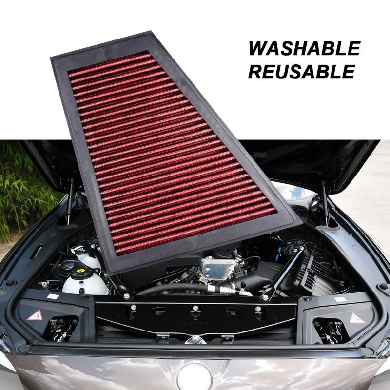 R-EP High Flow Air Filter Fits For BMW F10 520I F18 528I E84 X1 E89 Z4 OEM 13717582908 Replacement