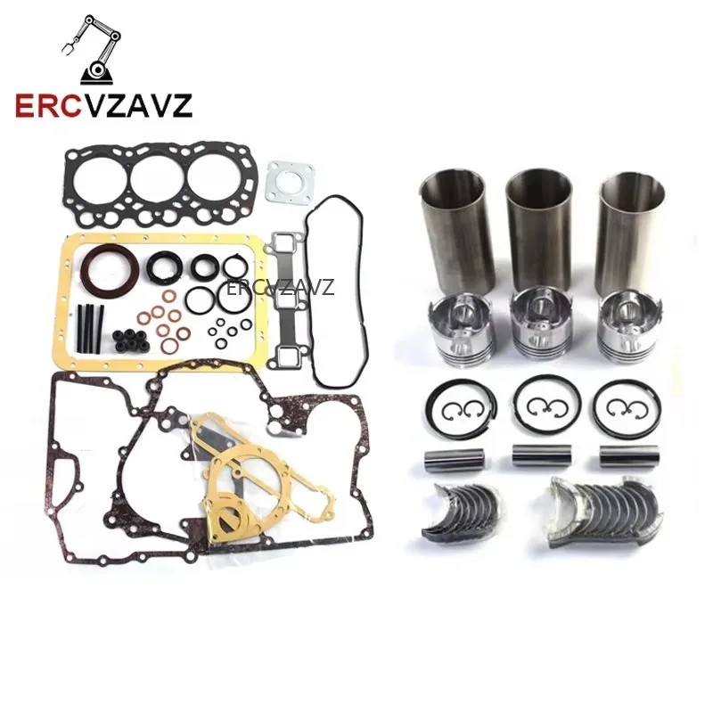 L3E Diesel Engine Overhaul Gasket Kit Pin 18mm for Mitsubishi L3E Engine MM20T MX15 MM20 Mini Excav