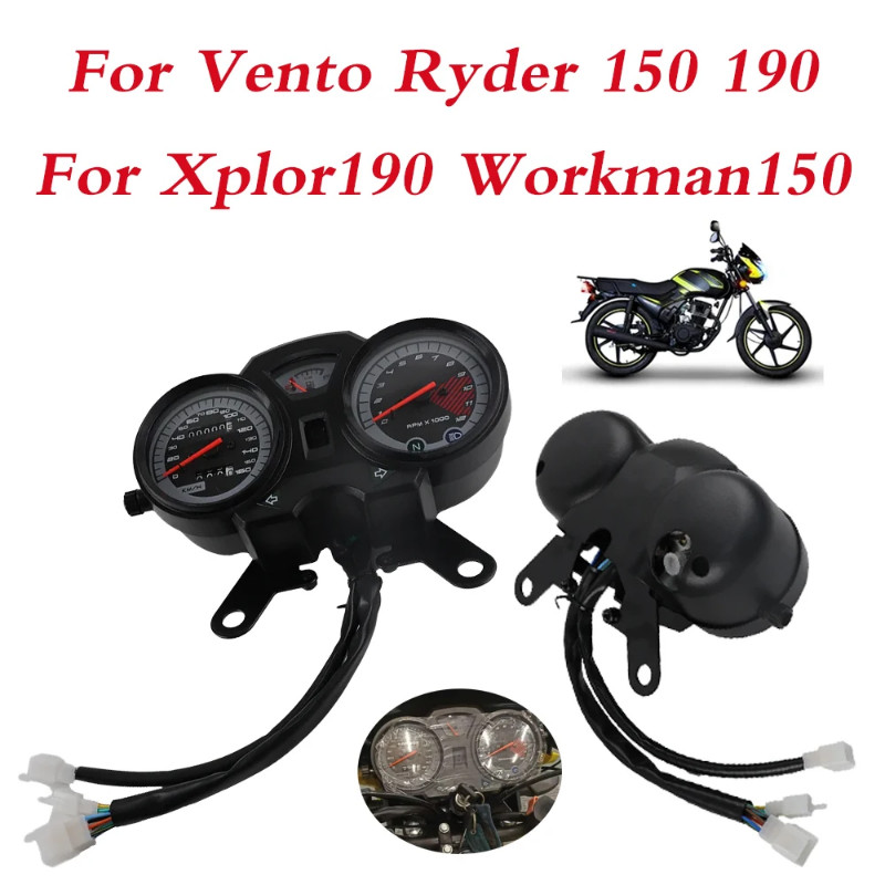 For Vento Ryder 150 190 Xplor 190 Workman 150Motorcycle Speedometer Dashboard Gear Meter Gauge Tach