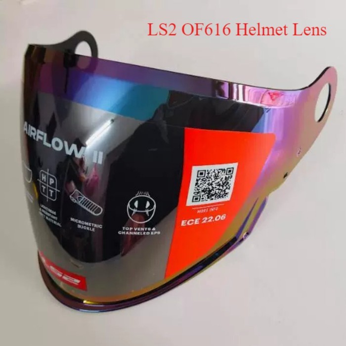 LS2 OF616 Helmet Lens,Original LS2 AIRFLOW II half Helmet Silver Visors, Open Face Motobike Helmet