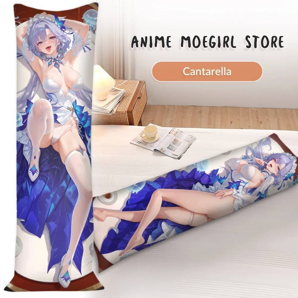Wuthering Waves Cantarella อะนิเมะ Dakimakura ปลอกหมอนกอดหมอน Body Case สองด้านพิมพ์ Otaku ปลอกหมอนอ