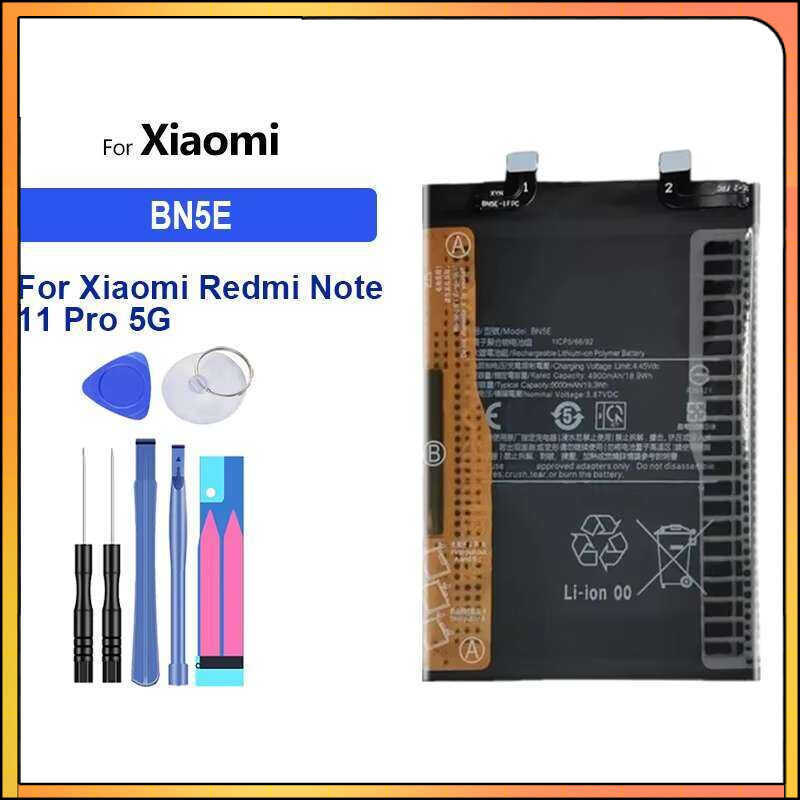 5000mAh Mobile Phone แบตเตอรี่ for Xiaomi Redmi Note 11 Pro 5G/POCO X4 Pro X4Pro 5G BN5E - Long-Last