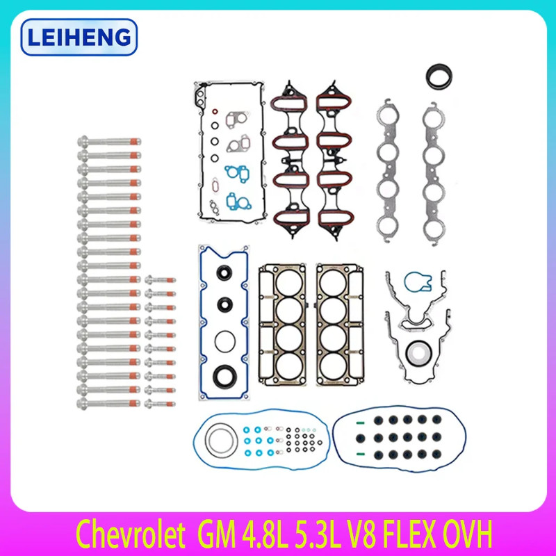 ENGINE PARTS Full Head Gasket Cylinder Bolt Set For GM Yukon XL Chevrolet LT LS Buick 4.8L 5.3L GAS