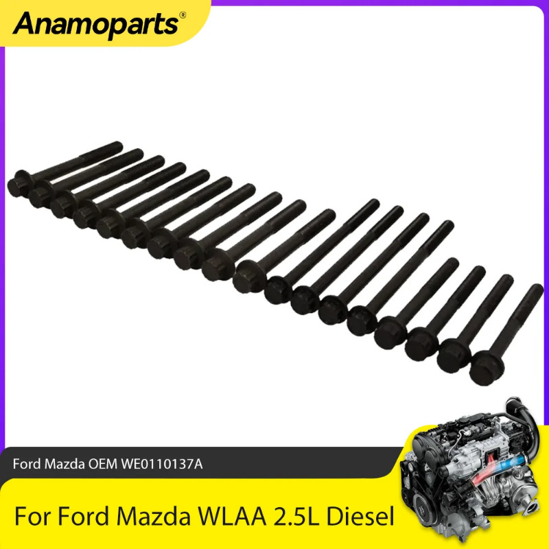 Engine Parts Cylinder Head Bolt Set Fit 2.5 L WLAT WLAA For 2006-2015 Ford Ranger Mazda BT-50 2.5L