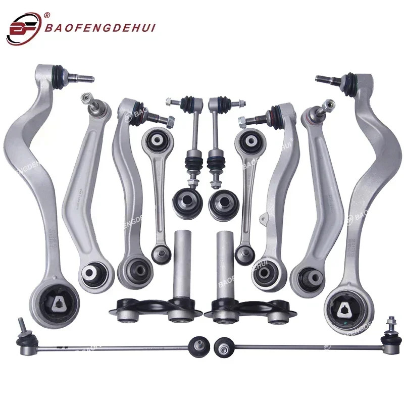 16PCS 31102348048 Front Rear Suspension Ball Joint Wishbone Control Arm Kit for BMW E63 E64 E60 E61