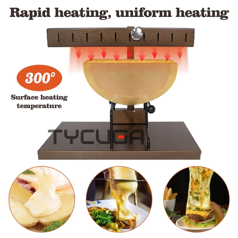 Electric Multi-Function Cheese Heating Machine Slice Cheese Melter Cheese Raclette Half Wheel Chees