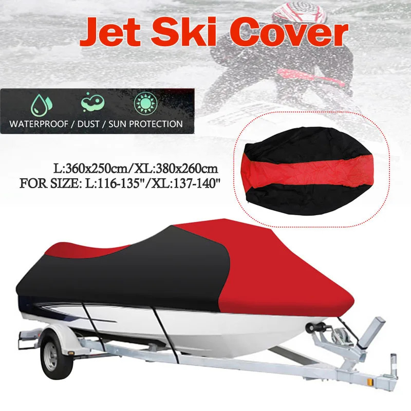 Jet Ski Cover Boat Cover L/XL 600D Waterproof Watercraft Motor Boat Cover For Yamaha WaveRunner EXR