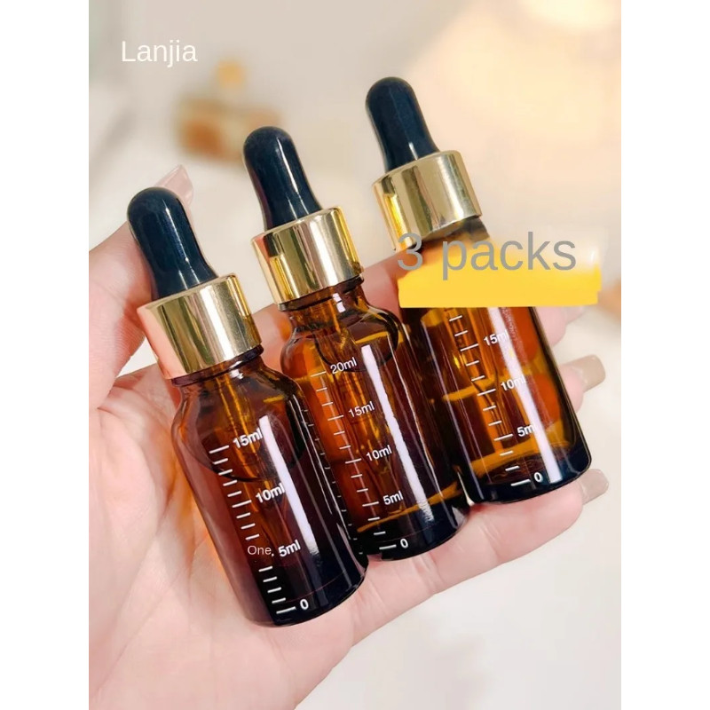 3pcs/let Refillable Bottle Travel Fluid Pipette Bottle Graduated Essential Oil Drip Bottle Perfume