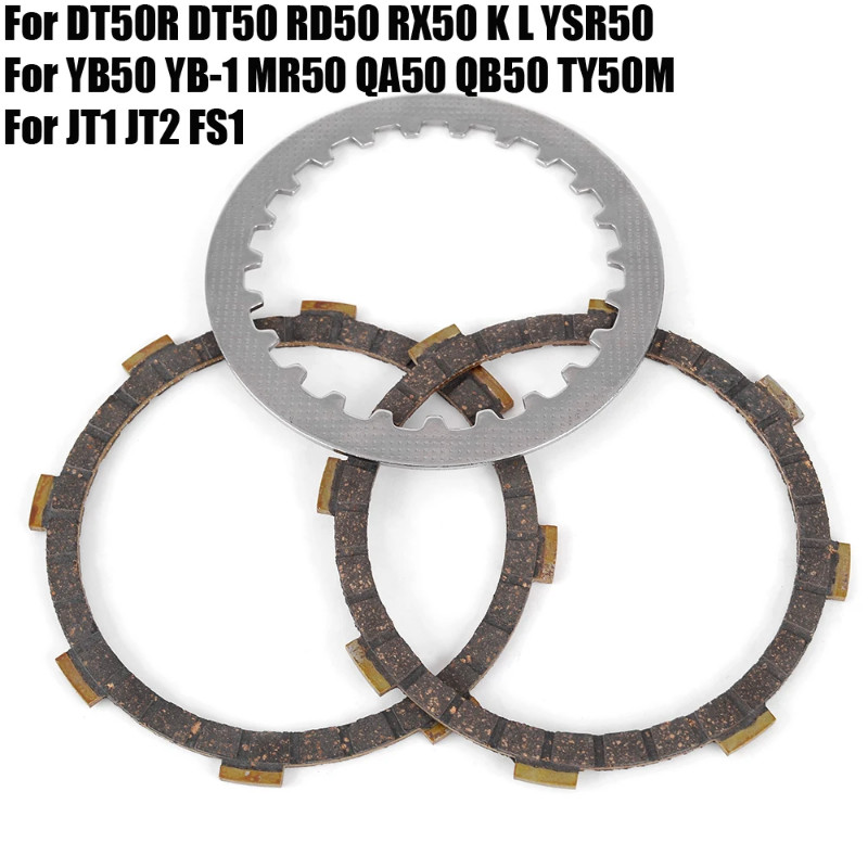Clutch Plate Friction Disc Plates For Yamaha DT50 RD50 RX50 YSR50 YB50 QA50 QB50 JT1 JT2 FS1 TY50M