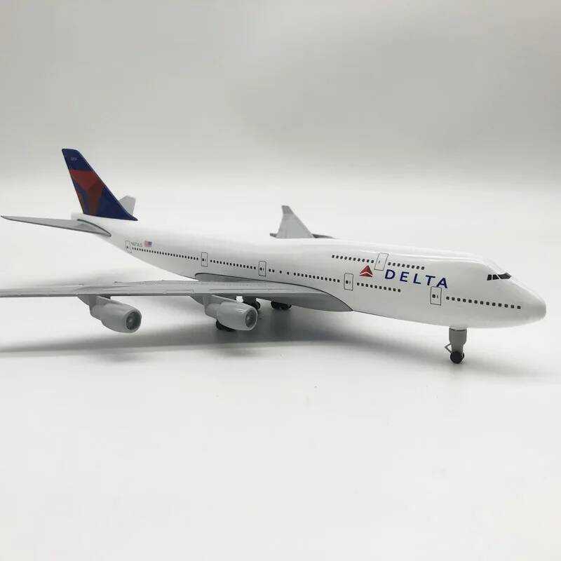 C Scale Model Airplane 20Cm Metaallegering Voor Delta Luchtvaart Model 747 B747 Vliegtuig Model Sta