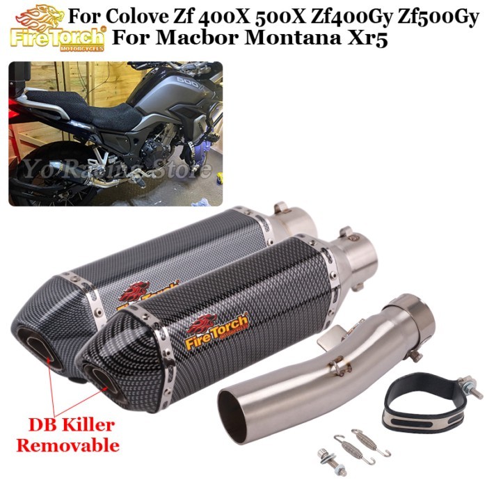 For Colove Zf 400X 500X Zf400Gy Zf500Gy Macbor Montana Xr5 Motorcycle Exhaust System Escape Moto Mo