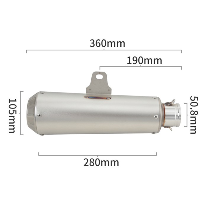Universal 51mm Motorcycle Exhaust Pipe For KTM 790 GSXR1000 S1000RR MT09 R1M R3 R6 R25 Z900 Motorcr