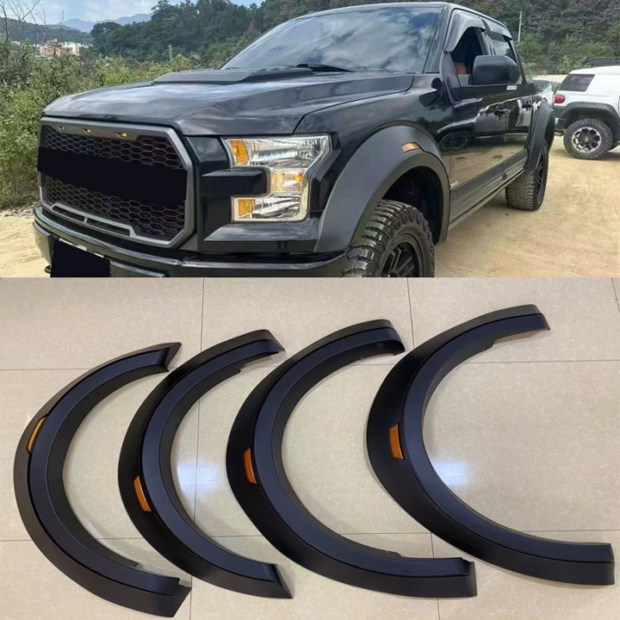 Fender Flares Wheel Flare Protector For Ford F150 F 150 F-150 2015 2016 2017 Mudguards 4X4 Car Acce