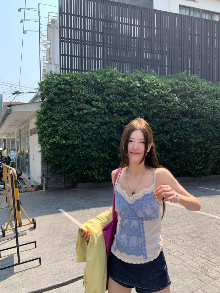 Shanmieleng ชุดแซกซี่สไตล์ฝรั่งเศสรูปแบบลูกไม้ ออกแบบใหม่สำหรับฤดูร้อน