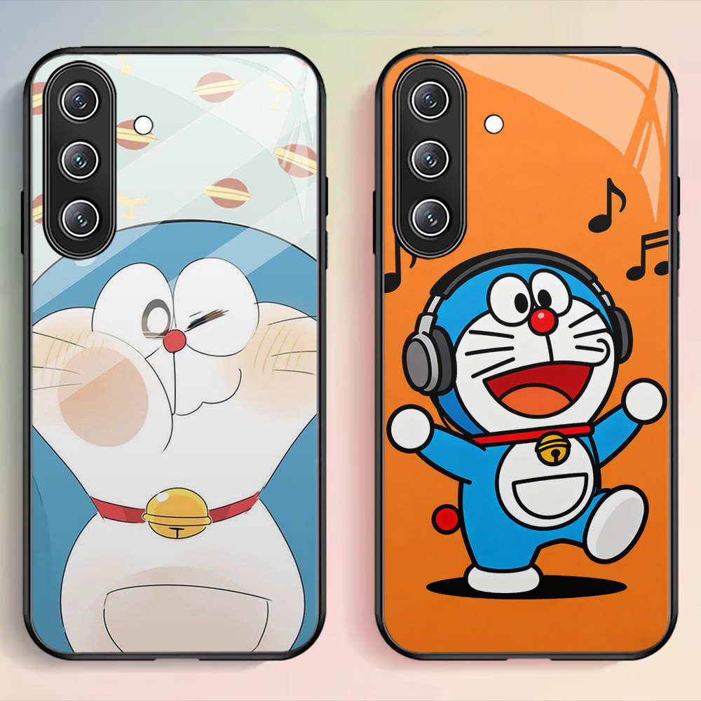 G-58 Doraemon น่ารัก HD แก้วสําหรับ Samsung A56 M17 A17 A16 A24 A14 A05S A04S A15 5G กรณี
