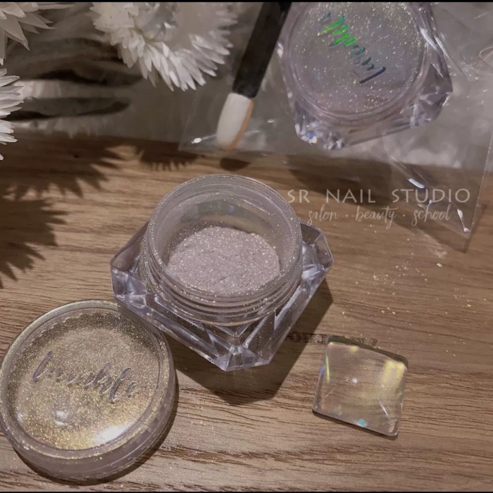 ที่เข้มงวด Selected Influencer Aurora Powder ผงโพลาไรซ์ Aurora Nails Aurora Powder Magic Mirror Powd