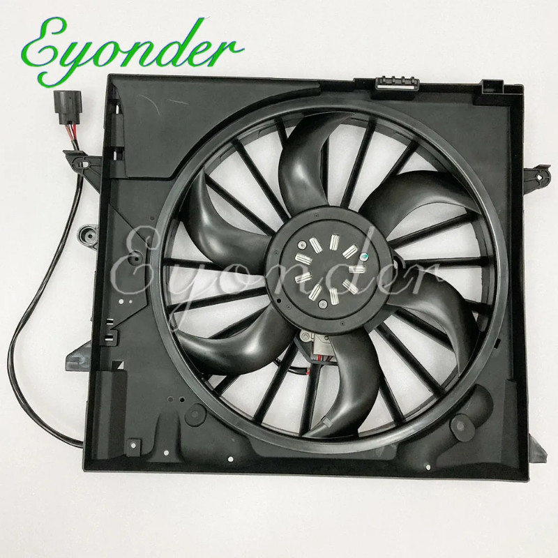 Electric Motor Radiator Fan with Motor Assembly  for Jaguar XF XFR X250 2008-2015 C2Z13765 C2P16825