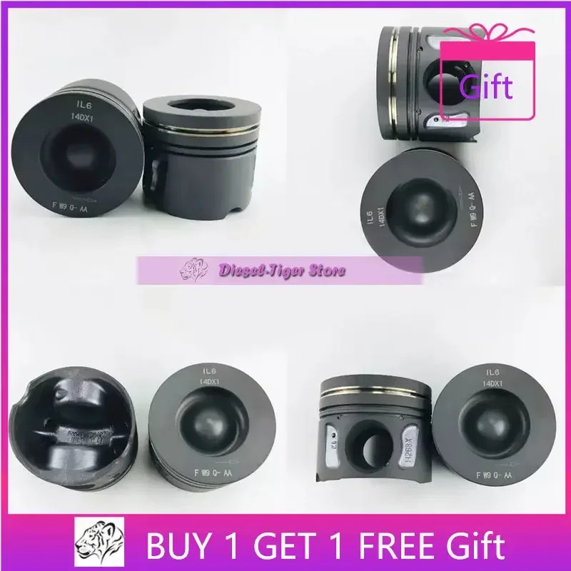 6pcs Piston LR018030 87-439100-10 for 3.0 diesel 306DT AJV6D XF X250 V6 Discovery IV L319 for Land