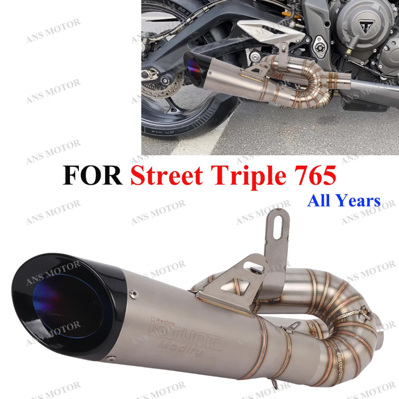 Low Mounting For Triumph Street Triple 765 765R 765RS 2017-2025 Motocycle Exhuast System 765RS Exha