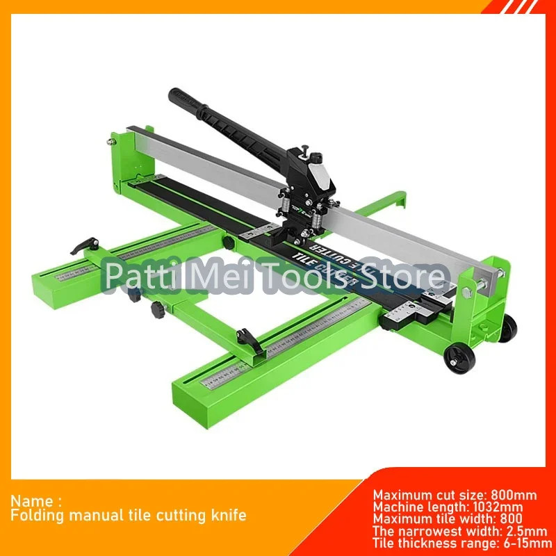 Foldable Manual Tile Cutter Push Knife All-Steel High-Precision Floor Tile Cutter Laser Positioning