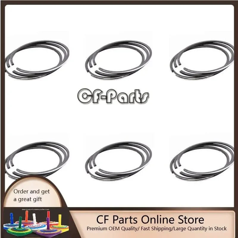 STD Piston Ring 6 Units 1 Set for Komatsu S6D108 S6D108-1 Engine PC300-5 PC300-6 Excavator