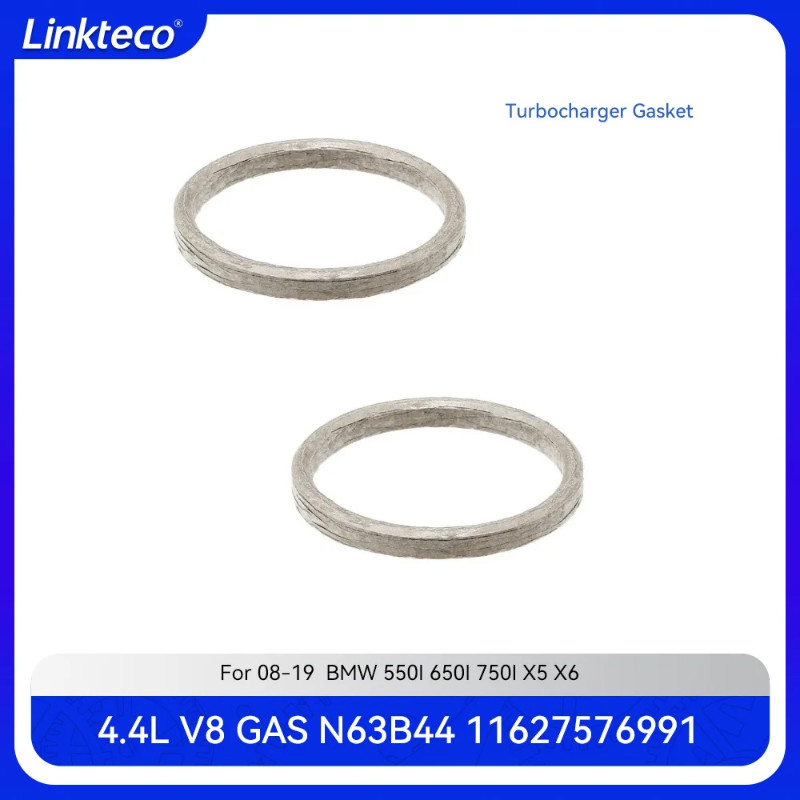 Engine part 2pcs Exhaust Manifold Turbocharger Gasket Fit 4.4 L V8 N63B44 For 08-19 BMW 550I 650I 7