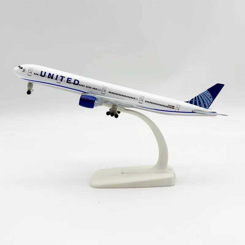 C 20Cm 777 B777 United Airway Plane Airplane Toy Model Model Diecast Metal 1/400 Scale Planes Airpl