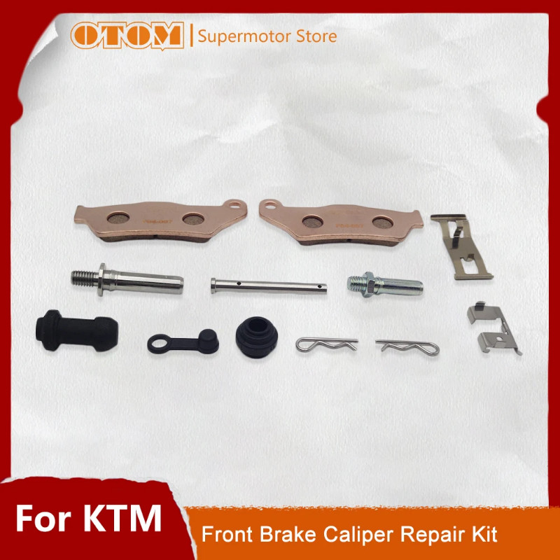 OTOM Motorcycle Front Brake Caliper Spring Brake Pad Rubber Stainless Steel Maintenance Kit For KTM