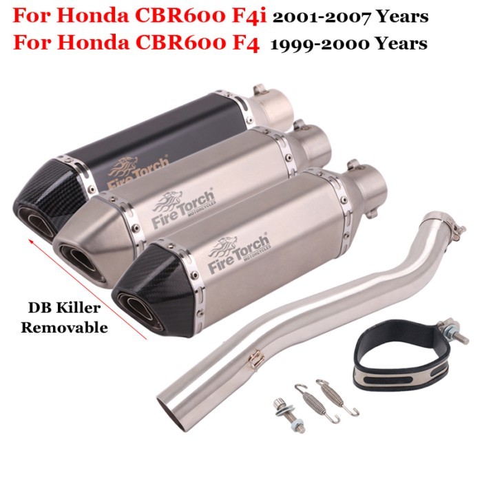 Slip On For Honda CBR600 F4 1999 - 2001 CBR600 F4i 2001 - 2007 Motorcycle Exhaust Escape Moto Middl