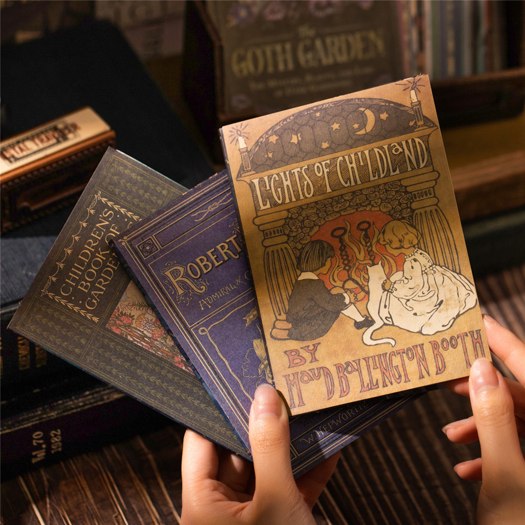 50 ชิ้น/ล็อตแผ่นบันทึกวัสดุกระดาษ Vintage Book Collection Junk Journal Scrapbooking การ์ด Retro พื้น