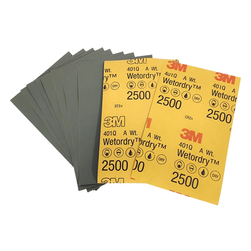 3M 401Q Beauty Sandpaper 2500 Grit Car Paint Scratch Polishing Sanding 139/228mm Water Ground Fine