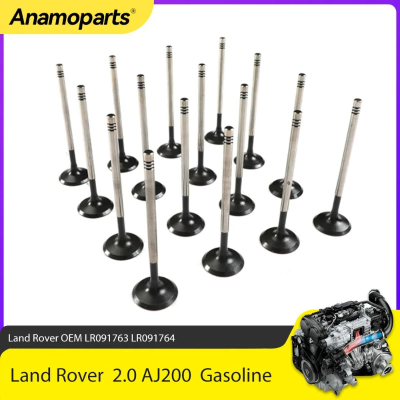 Engine Intake And Exhaust Valves Fit 2.0 L For Land Rover Jaguar 2.0L AJ200 Gasoline Turbo L4 Ingen