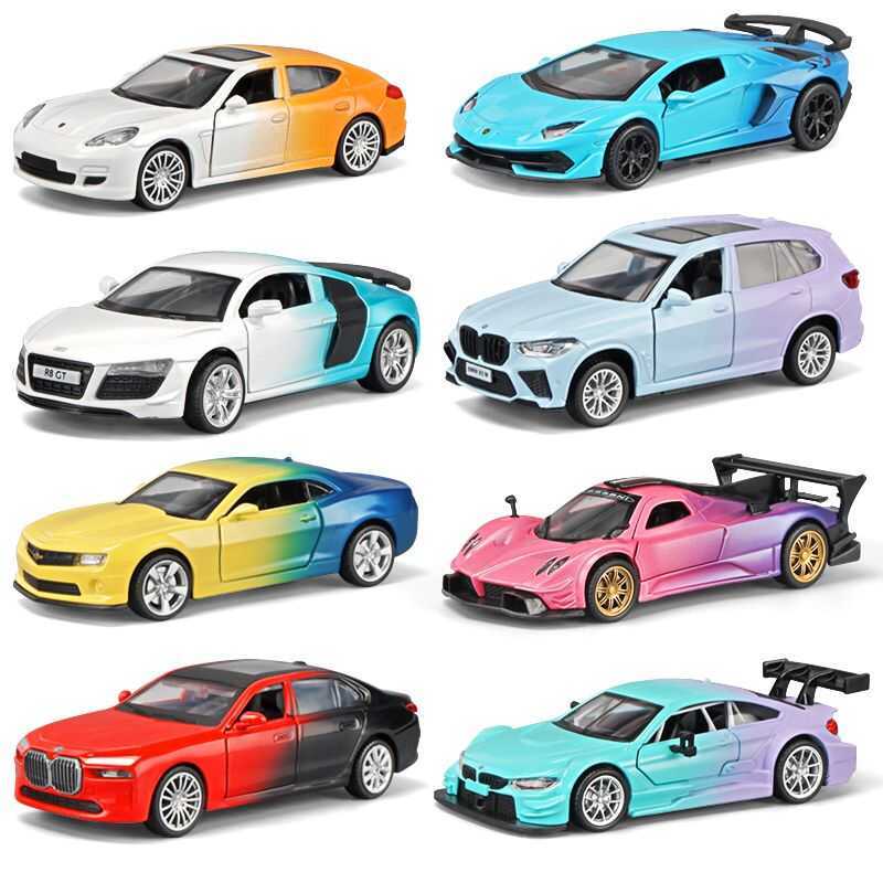 C 1:36 Scale Alloy Car Model Children's Toy Lamborghini BMW X5 Chevrolet CCA Miniature Collectible